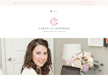 Tablet Screenshot of carlyisinspired.com